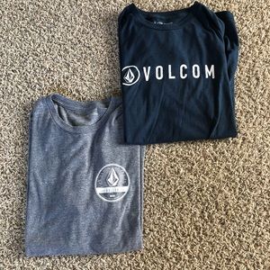 2 volcom large shirts.